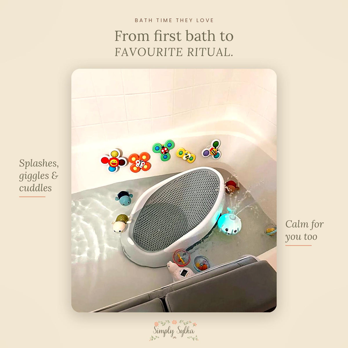 Newborn Baby Bath Seat, Soft Infant Bath Support, Non-Slip Bather for Tub, Baby Shower Gift, bath chair
