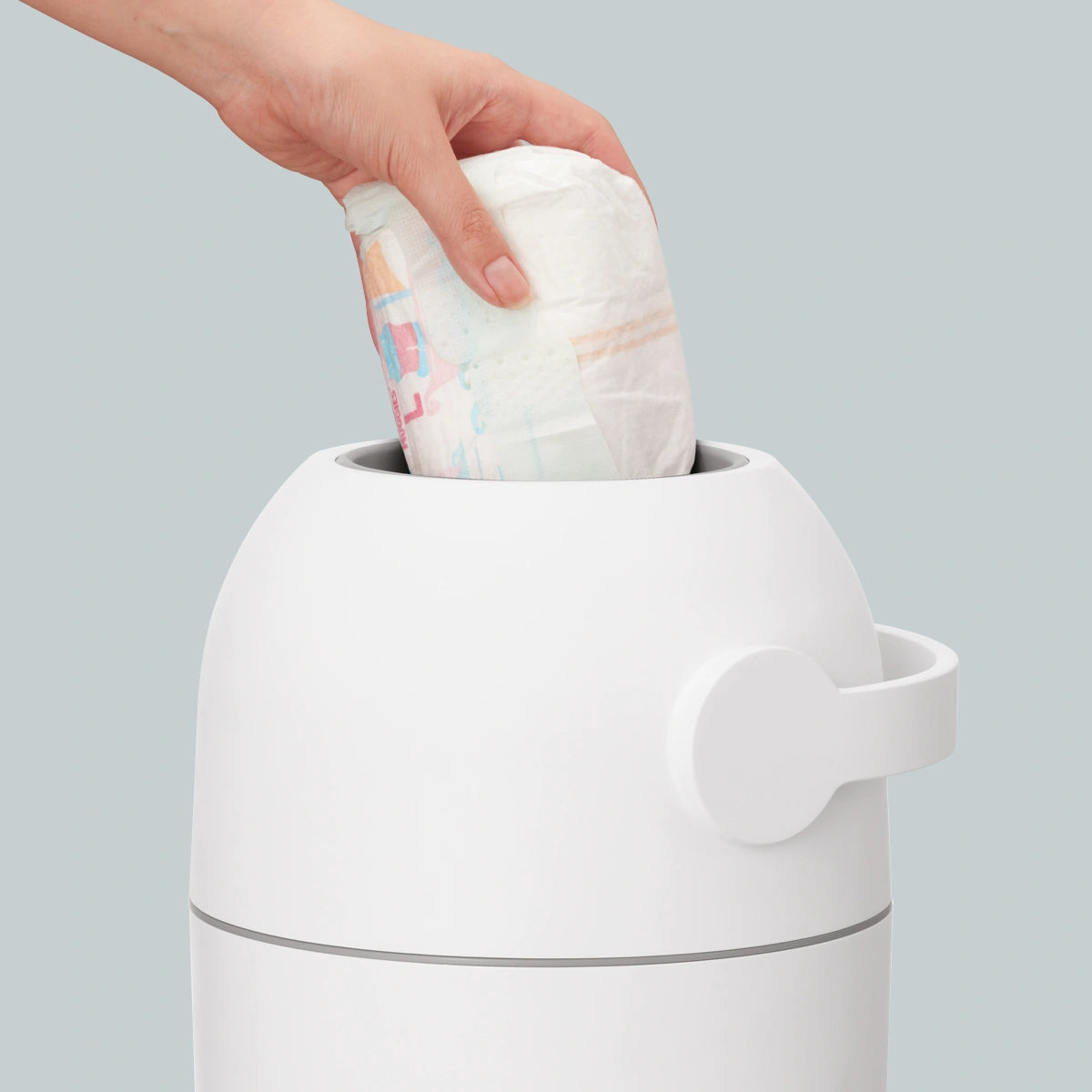 Odor-Proof Diaper Pail 12L – Odour-Proof Diaper Bin with Silent Lid for Nursery, White