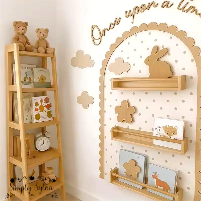 Wooden Arch Frame, Scalloped Boho Nursery Decor, DIY  unfinished Kids Playroom Wall