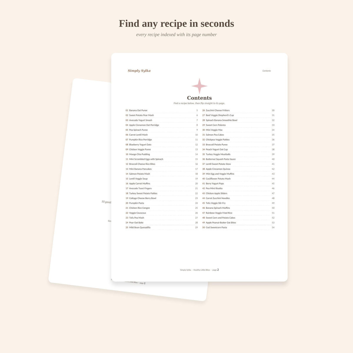 Baby Food Recipe eBook, 50 First Foods Recipes, Baby Led Weaning Guide (Digital Download)