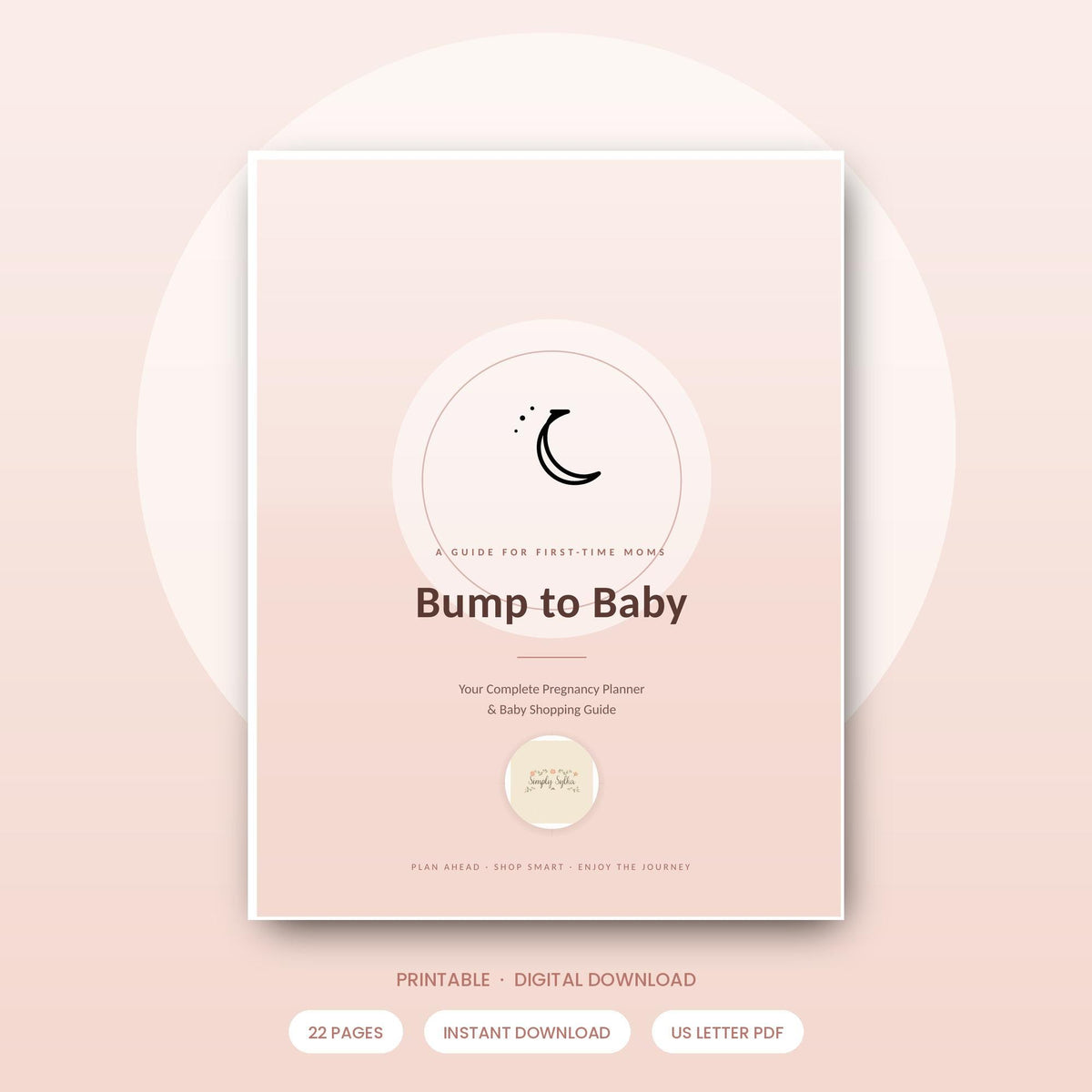 Pregnancy Planner & Baby Shopping Guide | 9-Month Checklist (Digital Download)